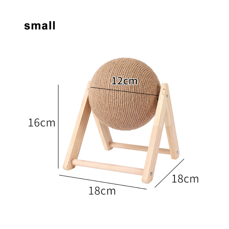 🐾 Brinquedo de Arranhar para Gato – Bola em Sisal com Base Antiderrapante