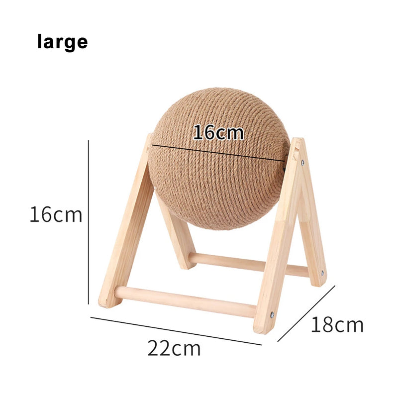 🐾 Brinquedo de Arranhar para Gato – Bola em Sisal com Base Antiderrapante