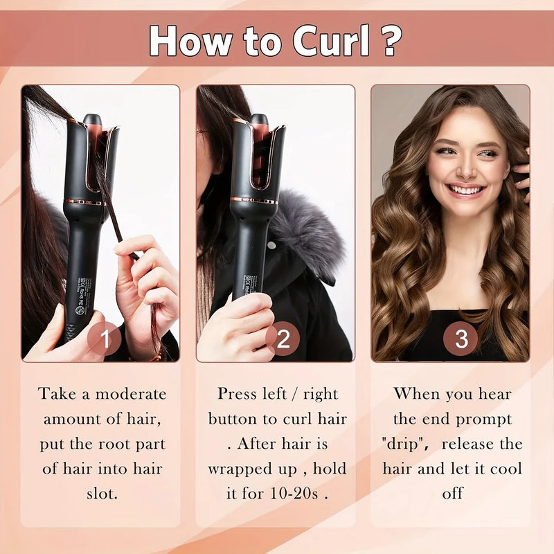 Modelador de Cachos Automático – Babyliss de Cerâmica, Rotativo, Air Curler, Varinha de Estilo, Máquina Mágica de Cachos