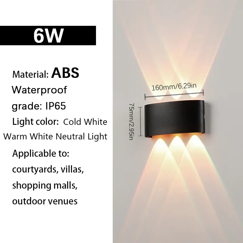 Aplique de Parede Externa em LED Á prova d'água