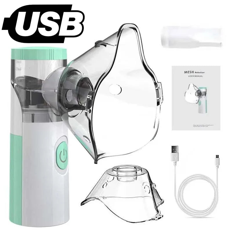 Nebulizador Portátil Silencioso Mesh – Inalador para Asma e Cuidados Respiratórios