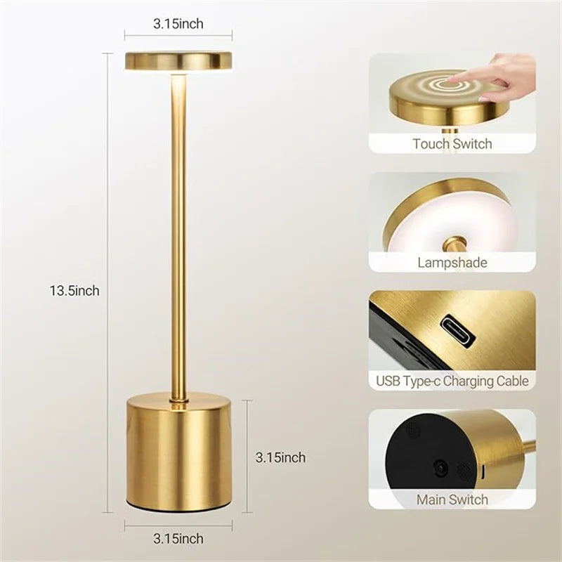 Abajur de Mesa Recarregável Sem fio Decorativo