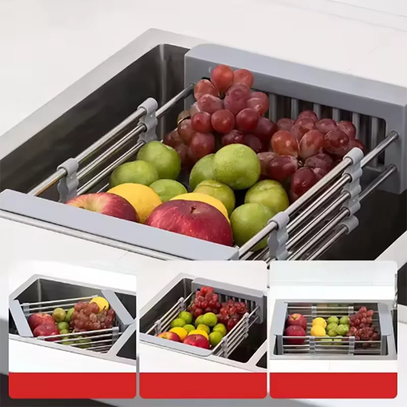 Escorredor de Frutas e Vegetais Regulável