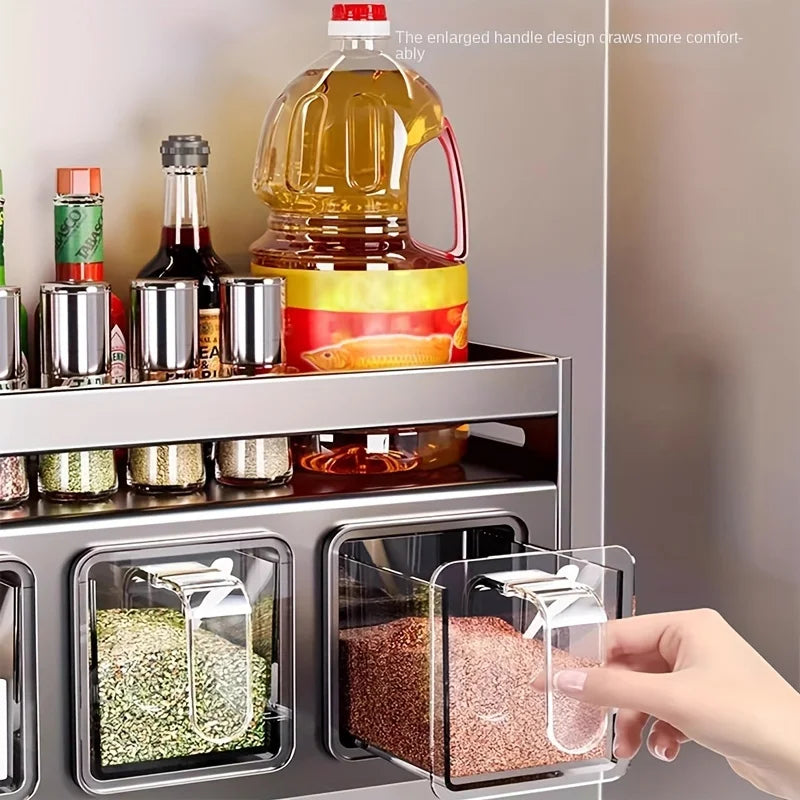 Organizador de Temperos em Aluminio | Sem Perfuração e Fácil de Instalar