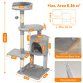 🐾 Árvore de Gato 112 cm – Torre Arranhador com Plataformas e Cama Confortável