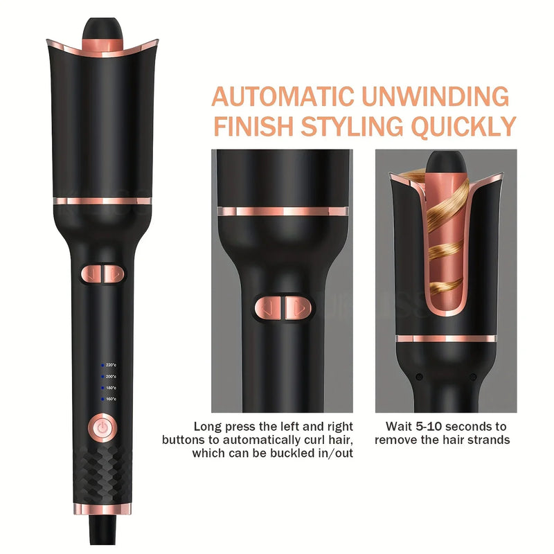 Modelador de Cachos Automático – Babyliss de Cerâmica, Rotativo, Air Curler, Varinha de Estilo, Máquina Mágica de Cachos