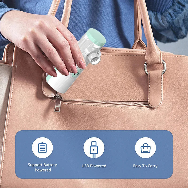 Nebulizador Portátil Silencioso Mesh – Inalador para Asma e Cuidados Respiratórios