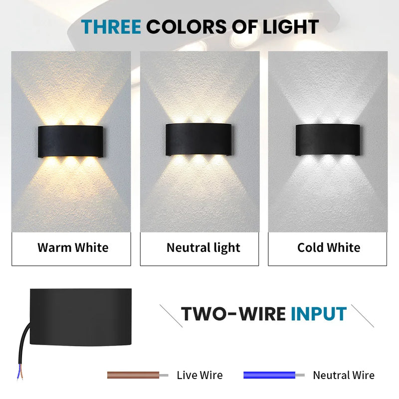Aplique de Parede Externa em LED Á prova d'água