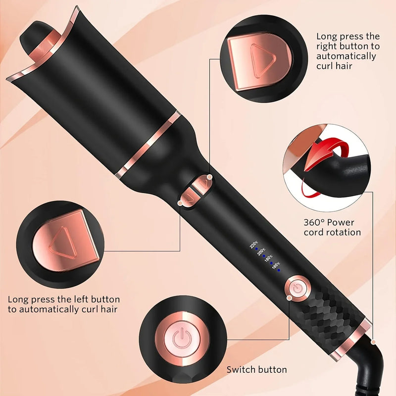 Modelador de Cachos Automático – Babyliss de Cerâmica, Rotativo, Air Curler, Varinha de Estilo, Máquina Mágica de Cachos