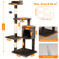 🐾 Árvore de Gato 112 cm – Torre Arranhador com Plataformas e Cama Confortável
