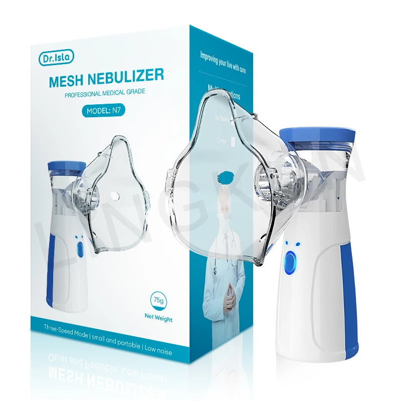 Nebulizador Portátil Silencioso Mesh – Inalador para Asma e Cuidados Respiratórios