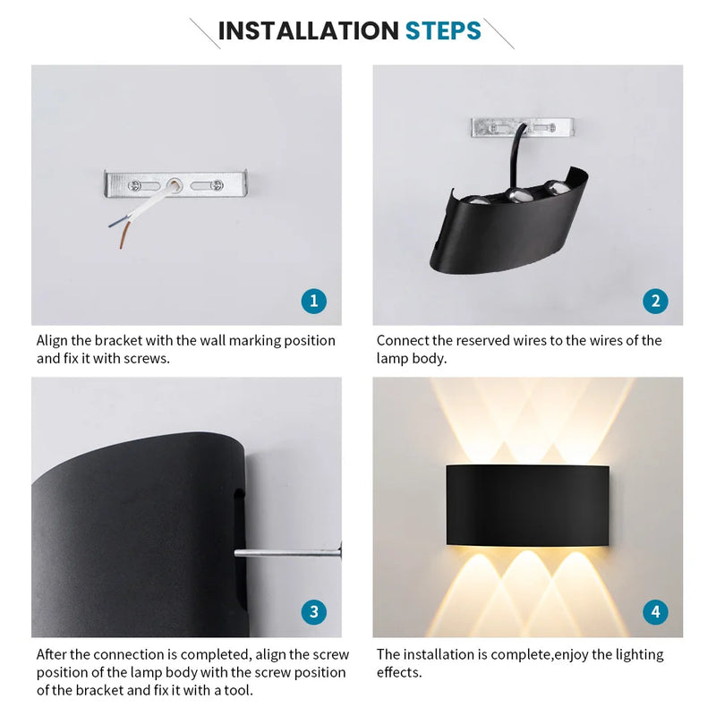 Aplique de Parede Externa em LED Á prova d'água