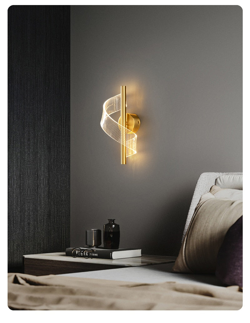Luminária  de Parede em Espiral Nórdica LED