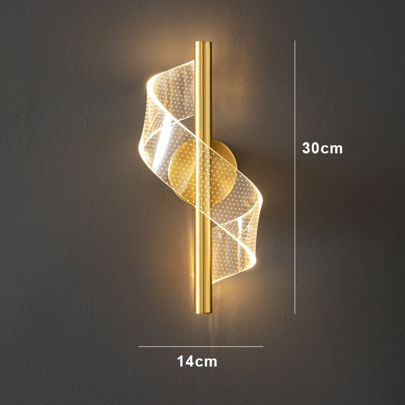 Luminária  de Parede em Espiral Nórdica LED