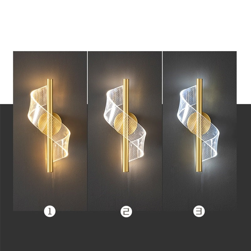 Luminária  de Parede em Espiral Nórdica LED